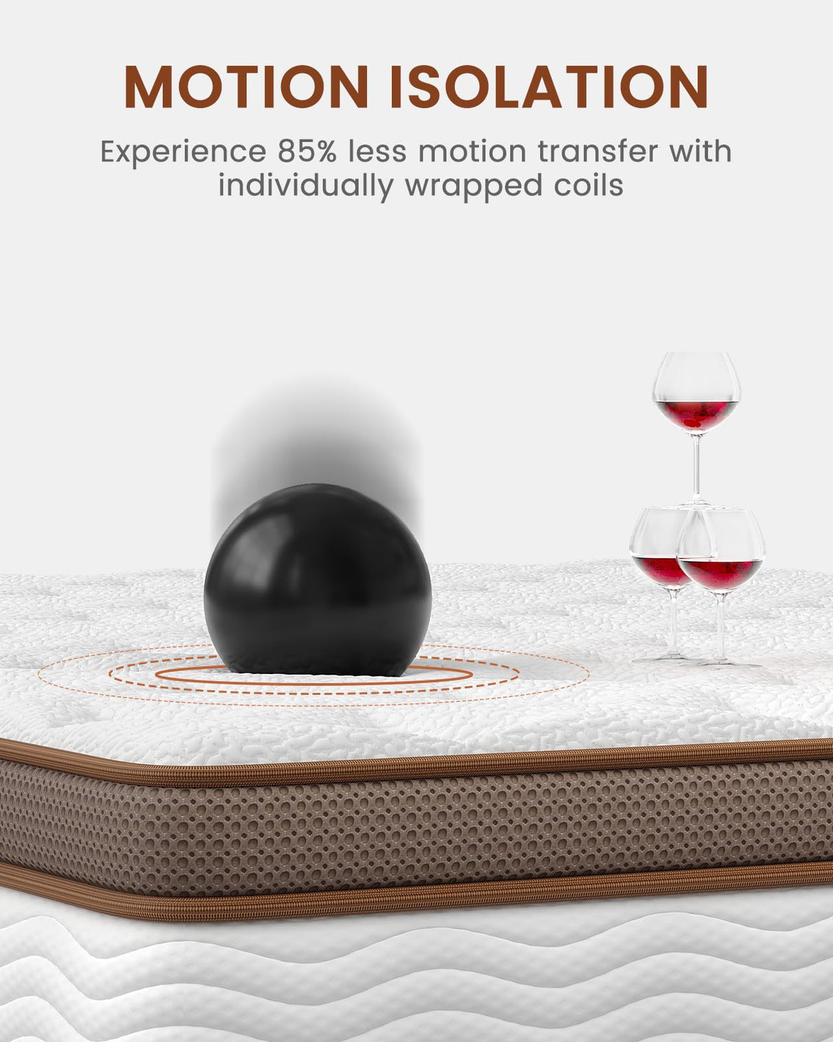 BedStory Premium Queen Mattress 12 Inch - Hybrid Mattress with Advanced Pocket Spring Technology - Optimal Spinal Support - Pain Relief and Motion Isolation, CertiPUR-US Certified BedStory