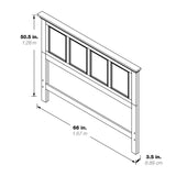 OSP Home Furnishings Farmhouse Basics Queen Headboard Only, Rustic White Finish OSP Home Furnishings