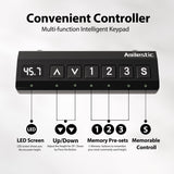 Agilestic L-Shaped Electric Standing Desk, 63x55 Inch Ergonomic Adjustable Height Desk with Storage, Stand Up Corner Desk Sit Stand Computer Table Power Outlet & LED Lights, Office Table, White Agilestic
