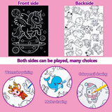 JUNQIU Scratch Art for Kids, Rainbow Scratch Paper Art Set - Unicorn, Arts and Crafts for Girls Boys Ages 4-8, Kid Activity & Christmas Crafts, Stocking Stuffers for Kids JUNQIU US