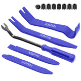 XBRN Auto Trim Removal Tool Kit,13 Pcs Car Panel Door Window Tools Kit,Auto Clip Fastener Remover Pry Tool Set Blue XBRN