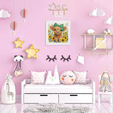 WEMEON Cow Diamond Art Painting Kits for Kids with Frame,Animal Diamond Art for Kids Ages 4-8-12,Package for Gift and Home Wall Decor(7x7inch) WEMEON