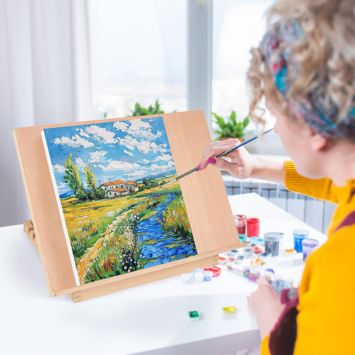 Drafting Table Easel Drawing and Sketching Board, Easel for Painting, Adjustable Angle Art Easel for Artists, Children, Beginners & Student. HXSEMAYIG