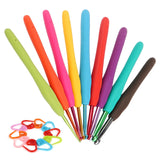 Coopay Crochet Set for Beginners - Ergonomic Soft Grip Metal Crochet Hooks (2mm-6mm) & 19PCS Needles Set with Stitch Markers - Perfect for Arthritic Hands Coopay