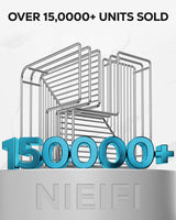 Nieifi Corner Shower Shelves Stainless Steel, Adhesive Shower Caddy Basket Rack with Hooks, Rust Proof for Bathroom Shelf Shampoo Holder (Silver, 2 Pack) Nieifi