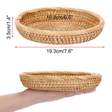 Hipiwe Small Key Basket Bowl for Entryway 7.6" Round Woven Wicker Basket Snacks Fruit Candy Serving Basket Tray Rattan Organizer Basket for Keys Wallet Cell Phone Hipiwe