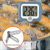 KT THERMO Digital Candy Thermometer, LCD Instant Read Food Meat Thermometer with 10" Probe and Pot Clip for Candy Making, Kitchen Accessories, Baking Tools（Blue） KT THERMO