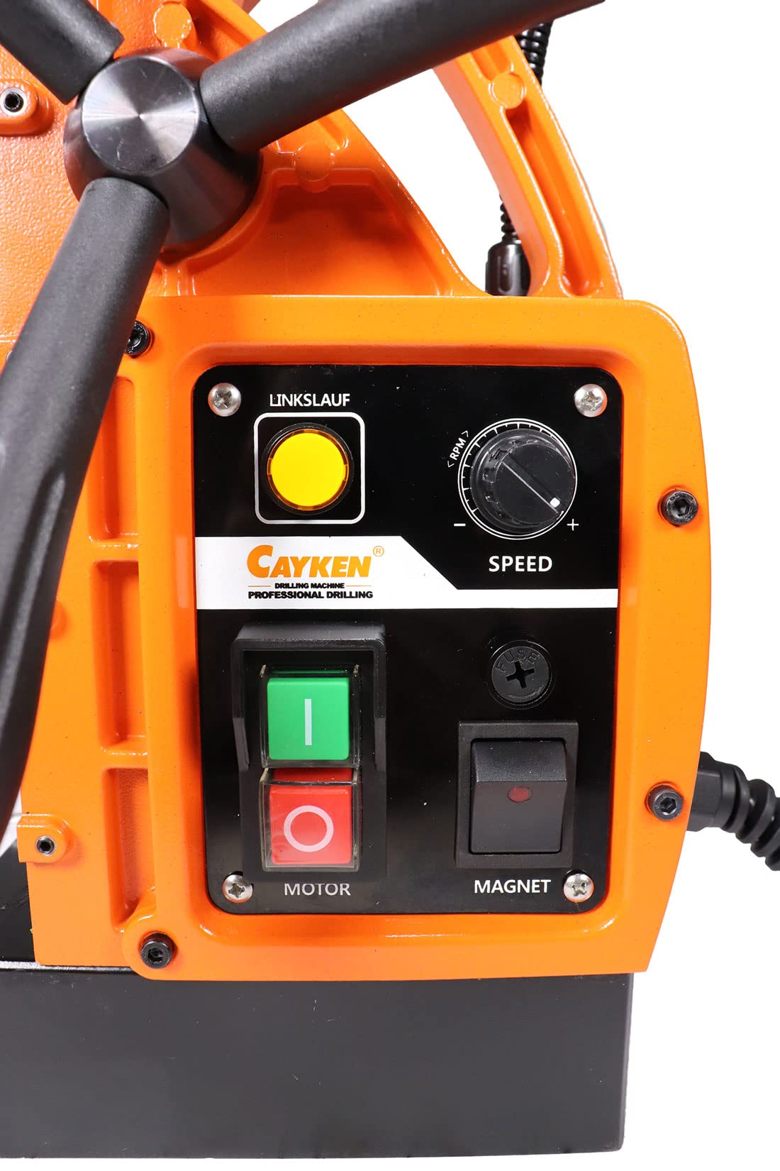 Cayken KCY-48-2WDO 1.8in. Magnetic Drill Press with 1700W Variable Speed Motor MT2 to Weldon Shank 3260 LBS Magnetic Force CAYKEN