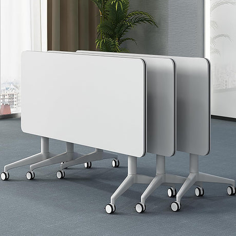 Conference Table Folding Conference Table, Conference Rooms Training Rooms Flip Top Mobile Training Table, Mobile Training Seminar Table with Caster Wheels, Suitable Suitable for Offices, Classrooms HSHBDDM