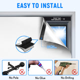 Blackout Curtains for Bedroom, Self Adhesive Indoor Blackout Blinds, No Drilling or Tools, UV Protection, Portable Roller Window Shades for Living Room Office or RV Travel (36" W × 72" H, White) Hezbjiti