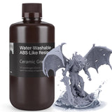 ELEGOO Water Washable ABS-Like Resin, 3D Printer Resin with High Toughness, Low Viscosity and High Precision, 405nm Rapid UV-Curing Photopolymer Resin, ABS Resin for LCD/DLP 3D Printing, Grey 1000g ELEGOO