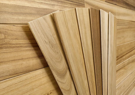 COLAMO 10PCS Faux Teak Peel and Stick Wood Panels for Wall, Vintage Farmhouse Adhesive Shiplap Boards for RV Backsplash, Living Room, Bed Room, Accent Wall, Self Stick On Wooden Paneling(12.4sqft) COLAMO