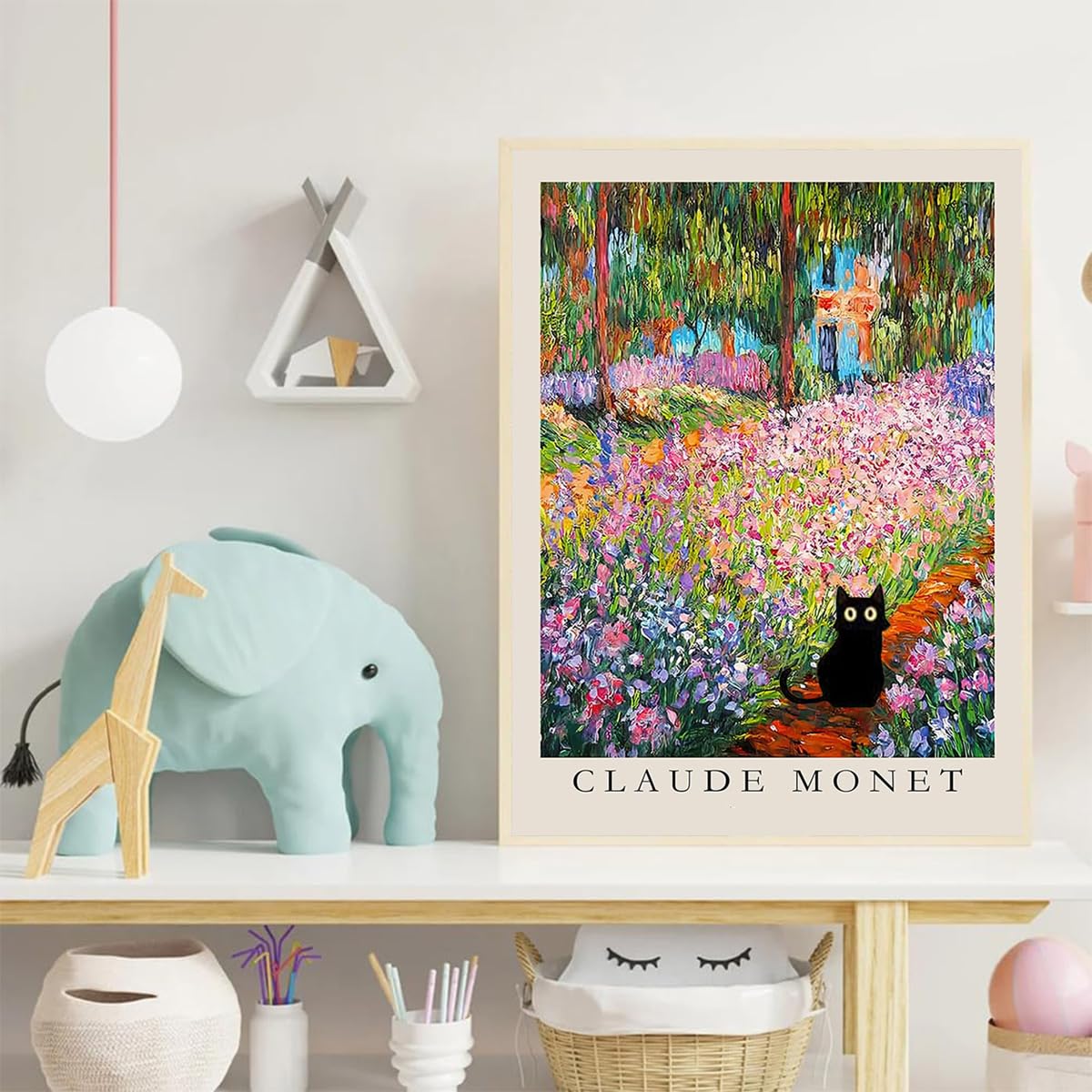 Diamond Painting Kits for Adults,5D Black Cats and Flower DIY Diamond Arts,Diamond Painting Kits for Adults,Round Full Drill Diamonds, Diamond Art Kits for Adults and Home Decor-12x16inch GemZono