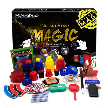 BrilliantMagic Magic Set Magic Kit for Kids Science Toys for Children Including 25 Classic Tricks Easy to Play Magic Best Gift for Boys Girls and Adult BrilliantMagic