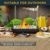 Tabletop Fire Pit, Portable Smores Maker Kit Indoor/Outdoor Mini Small Fireplace Table Top Decor Home Patio Gifts for Women Mom Housewarming Christmas Birthday White Elephant Gift Quosio