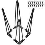 Home Soft Things Hairpin Metal Table Legs 20 Inch Legs for Furniture Coffee Bench Dining End Industrial Table Desk Set of 4 with Black Screws Adjustable Cushion Floor Protectors, 20" Home Soft Things