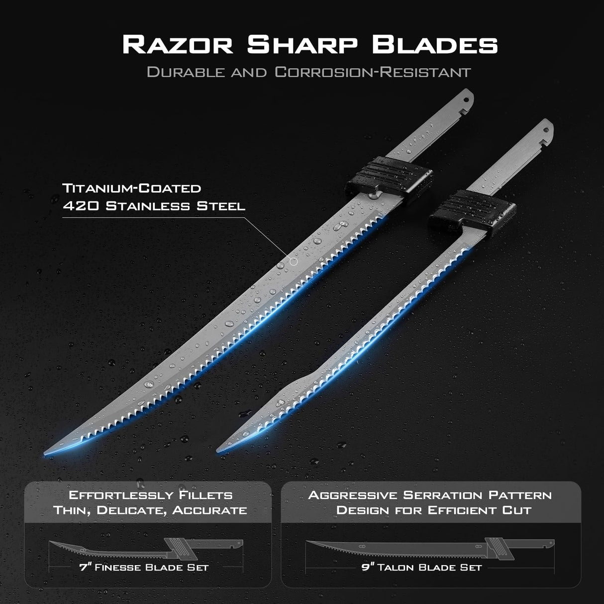 KastKing Lithium-ion Electric Fillet Knife (Speed Demon Pro) - Rechargeable, Cordless, High Speed, Extended Battery Life, Superior Blade, Ergonomic Handle, Carry Case Fishing, Filleting, Outdoors KastKing