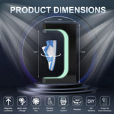 Levitating Sneaker Display, Magnetic Floating Shoe Display Stand with 360° Auto Rotation & LED Light, Levitation Sneaker Holder Rack for Shoes Collector/Advertising Exhibition/Home Decoration, Black WHDPETS