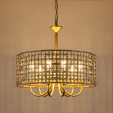 WBinDX 6-Light Boho Large Rattan Chandelier for Dining Room, Seagrass Gold Chandelier with Hand Woven Wicker Shade, Farmhouse Drum Hanging Pendant Light Fixture for Living Room Hallway Foyer WBinDX
