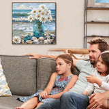 Sea Wave Diamond Art Kits for Adults,Flower Diamond Art Diamond Painting Kit,5D Diamond Painting DIY Full Drill Diamond Dots Painting with Tools,Gem Craft for Home Wall Decor 13.7x13.7in Kaixine