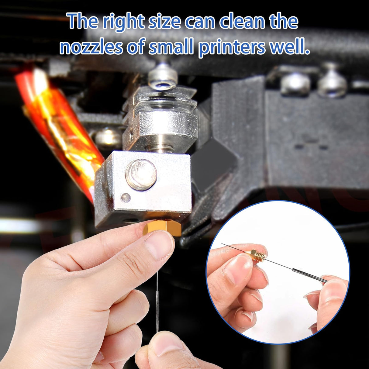 Giantree 60 Pieces 3D Printer Nozzle Cleaning Kit, 3D Printer Nozzle Cleaner, Stainless Steel Nozzle Cleaning Needles, 3D Printer Accessory 3D Printer Tool Kit (Diameter 0.15/0.2/0.25/0.3/0.35/0.4mm) Giantree