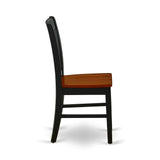 East West Furniture PFNO9-BCH-W 9 Piece Dining Room Table Set Includes a Square Kitchen Table with Butterfly Leaf and 8 Dining Chairs, 54x54 Inch, Black & Cherry East West Furniture