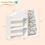 HedoAjim 2-Tier Sling Bookshelf with Blackboard & Storage for Kids HedoAjim