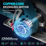 ZUYIYI 6 Inch Cordless Mini Circular Saw for Makita 18V Battery(Not Inclued), 12000RPM 2"(90°) Cutting Depth, Brushless Compact Tile Saw for Wood, Tile, Metal, Plastic, for 5-1/2, 5-3/8 Inch Blade ZUYIYI