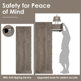 HOSTACK 6 Drawer Dresser for Bedroom, 52" Tall Dresser & Chest of Drawers, 29" W Wood Dresser Drawer Chest, Modern Vertical Dresser Storage Cabinet for Living Room, Entryway, Hallway HOSTACK