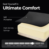 N-GEN Video Gaming Chair with Footrest High Back Ergonomic Comfortable Office Computer Desk with Lumbar Support Height Adjustable with PU Leather Recliner for Adults Women Men (Red) NEO CHAIR