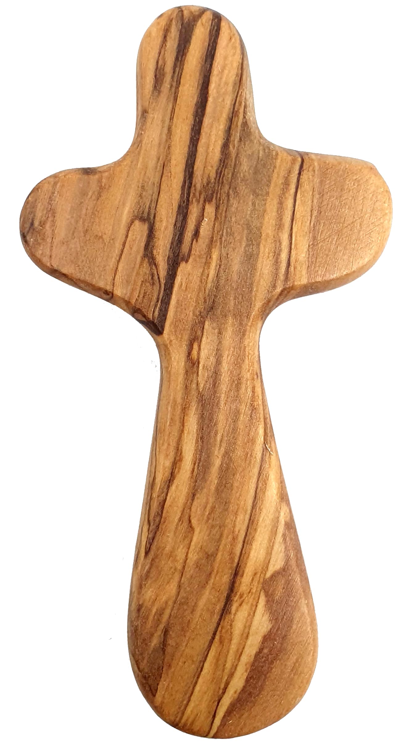 Zuluf Hand Carved Olivewood Medium Comfort Cross Bethlehem - CRS002 9.5cm - WoodArtSupply