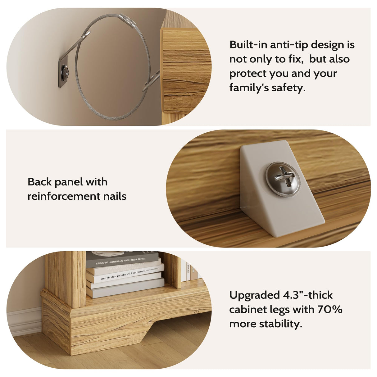 Vividwood 10-Cube Storage Organizer &TV Stand with Adjustable Shelf, Farmhouse Cube Bookcase with Fluted Front Trim for Living Room, Bedroom & Home Office – Rustic Brown Vividwood