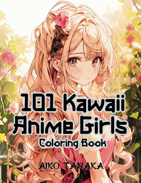 101 Kawaii Anime Girls Coloring Book: Pretty Anime Characters in Varieties of Fashion Style for Adults and Teens . Easy Coloring Pages for Stress Relief and Relaxation. (Anime Coloring Book) KotiSIG