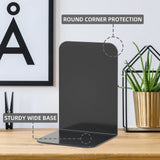 VFINE Bookends 1 Pair, Bookends for Shelves, Metal Black Book Ends for Shelves, Book Ends for Heavy Books, Book Shelf Holder for Home Office VFINE