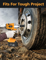 VTEK Brushless Impact Wrench 1/2 Inch Cordless Impact Wrench,Max Torque 700N.m Impact Gun 515 ft-lbs for Car Tiers VTEK