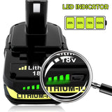 2-Pack 3.0Ah Replacement Battery and Charger Compatible with Ryobi 18V Lithium Battery P102 P103 P104 P105 P107 P109 P108 P190 P122 Boetpcr