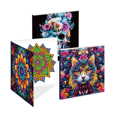 Adult Coloring Book Set of 3 (18+), Intricate Floral Mandala & Animal Designs for Relaxation Stress Relief, Mindfulness Art Books for Adults, Gift for Women & Men SURIOO