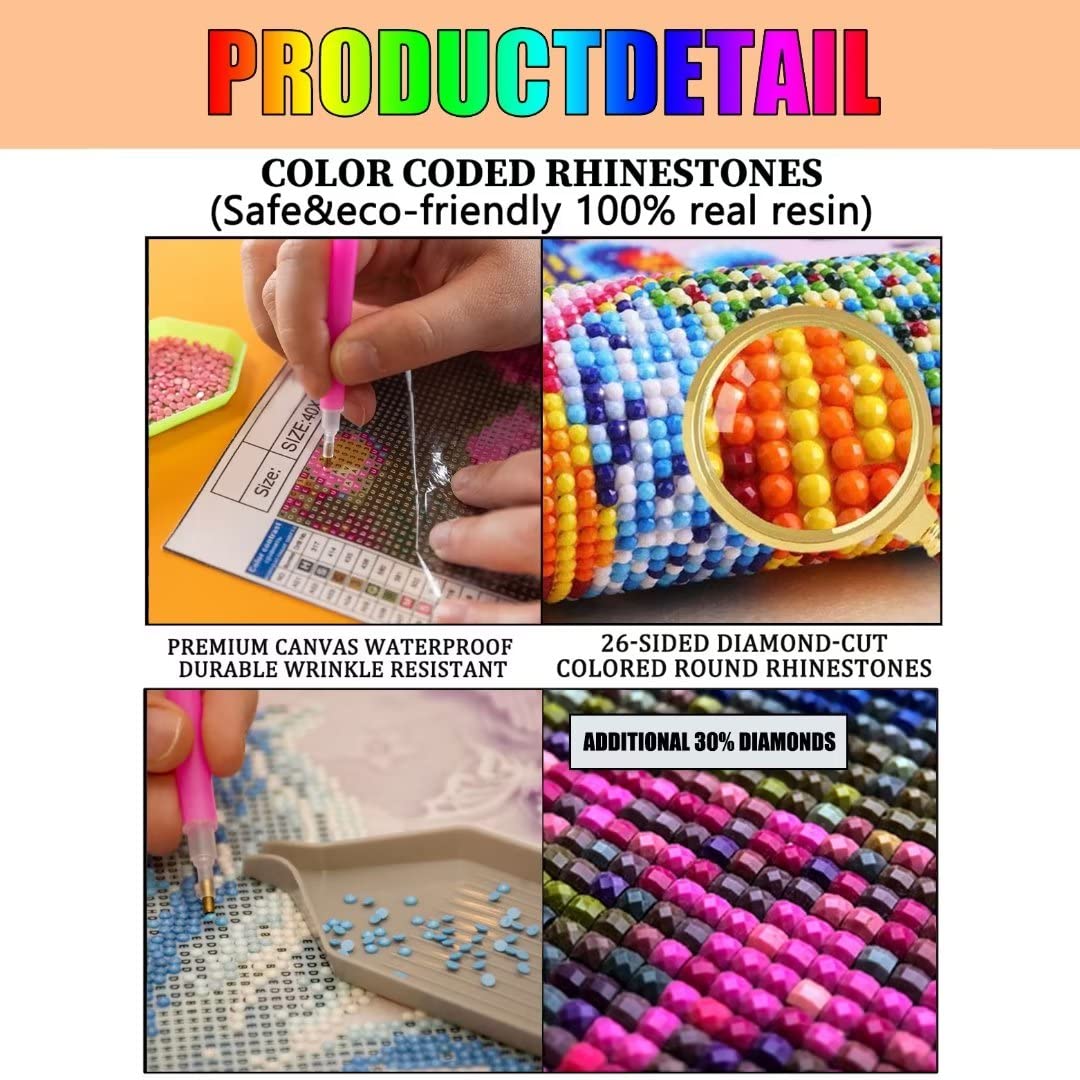 RMSGOZO American Flag Diamond Painting Kits - Sparkling Fireworks for Beginners, Full Round Fine Rhinestone Gemstone Cross Stitch Kit, for Room Decor & Home Decor Gifts (8 X 12 Inch) RMSGOZO