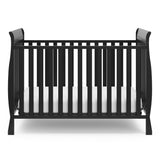Storkcraft Maxwell Convertible Crib (Black) – GREENGUARD Gold Certified, Converts to Toddler Bed and Daybed, Fits Standard Full-Size Crib Mattress, Classic Crib with Traditional Sleigh Design Storkcraft