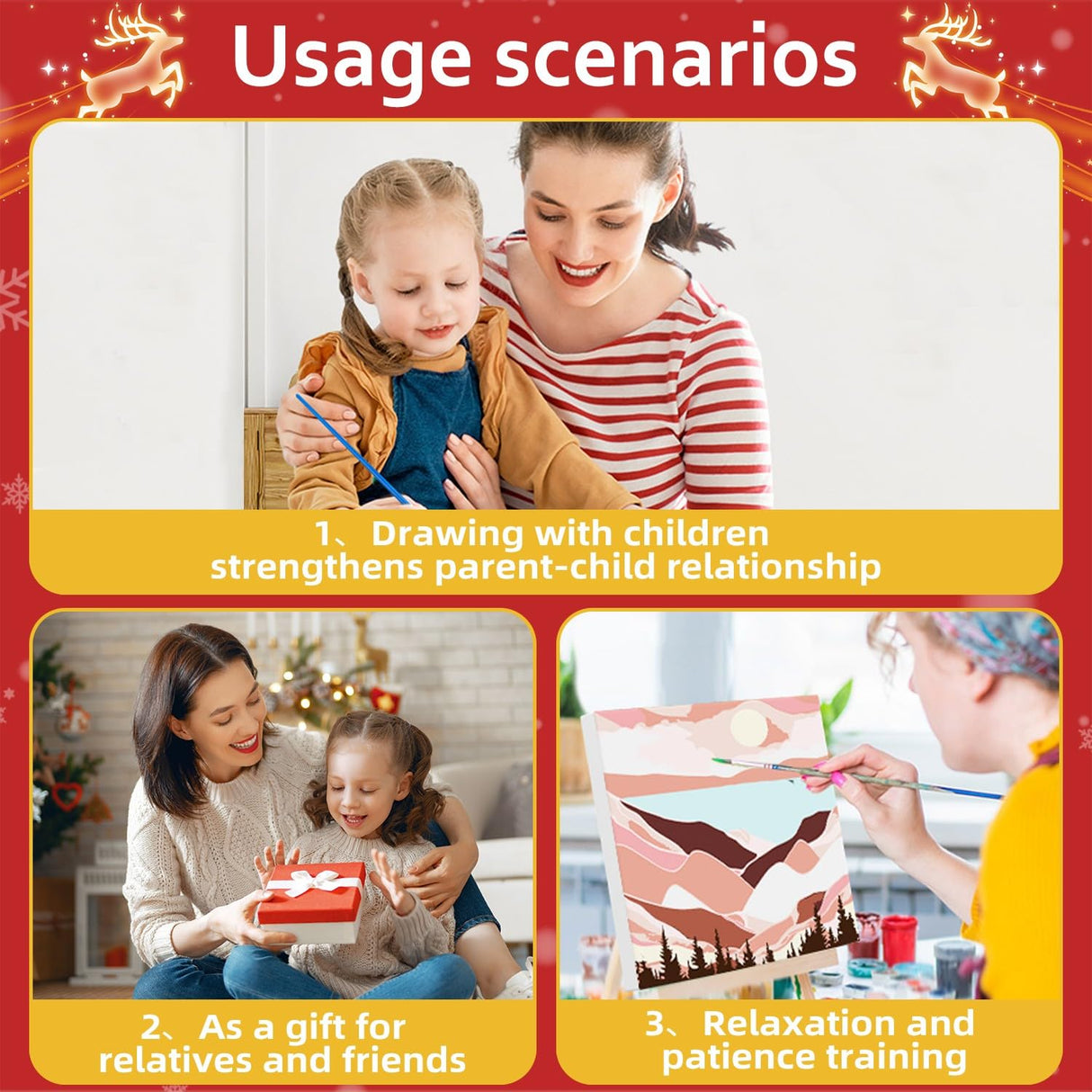 Reivworl Cardinal Paint by Numbers Kit for Adults, Cardinal Paint by Number Kits on Canvas, Acrylic Painting by Numbers for Gifts and Home Decor 16x20 Inch Reivworl