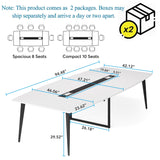 Tribesigns 8FT Conference Table, 94.48L x 47.24W x 29.52H Inches Large Boat Shaped Meeting Seminar Table with Cable Grommets, Modern Conference Room Table for Office Tribesigns