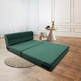 ANONER Memory Foam Fold Out Sofa Bed Couch with Pillow Twin Size Futon Sleeper Chair for Living Room Apartment, Dark Green ANONER