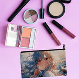 15 pcs Sublimation Blanks Makeup Bags Bulk, Black Zipper Canvas Pencil Bag,Polyester Tote Bags for Sublimation DIY Craft OKBA