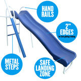 Fun Forever Plus with 6' Water Slide & Ground Tarp - 8 User / 6 Station Metal Backyard Play Swing Set. 192" L x 104" Deep x 74" H, by XDP Recreation XDP RECREATION
