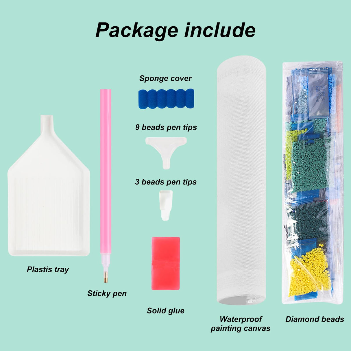 PFFNGPEN Truck Diamond Painting Kits for Adults, 5D DIY American Flag Diamond Art Kits for Beginners, Full Drill Round Diamond Art for Home Wall Decor, Eagle, 12x12 inch PFFNGPEN