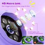 Microscope for Kids - Mini Pocket Handheld Microscope for Toddlers-STEM Educational Science Kit Toys for Christmas Birthday Gifts Toys for 5 6 7 8 9 10 11 12 Year Old Girls（Purple） Ashfly