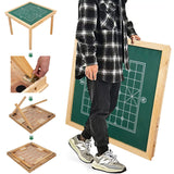 MJTABLE Folding Mahjong Table,Card Tables Folding Square 34.64 * 34.64" for 4 People, Wear-Resistant Desktop for Mahjong, Wooden Poker Blackjack,A MJTABLE