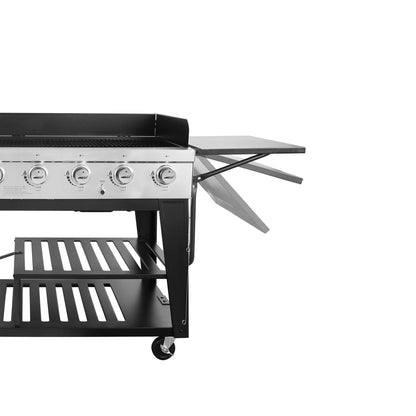 Royal Gourmet 8-Burner Gas Grill, 104,000 BTU Liquid Propane Grill, Independently Controlled Dual Systems, Outdoor Party or Backyard BBQ, Black