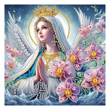 FHBUBPUP Religious Diamond Art Painting Kits for Adults, 5D Virgin Mary Special Shape Diamond Art for Beginners, Rhinestones Gem Art Craft Home Wall Decor Gift 12×12inch FHBUBPUP
