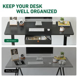 FEZIBO 40 x 24 Inches Standing Desk with Drawer, Adjustable Height Electric Stand up Desk with Storage, Sit Stand Home Office Desk, Ergonomic Computer Desk, Black FEZIBO